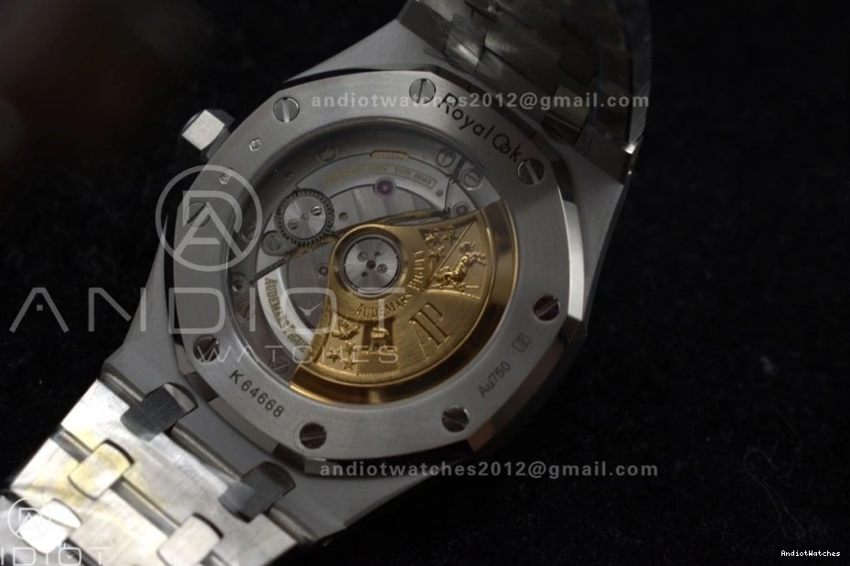 Edition 1:1 Clone Grey SS SS Frosted Royal 1031 37mm Oak 15454 Bracelet Dial Best APSF on Lightweight Textured Super SA3120 0719